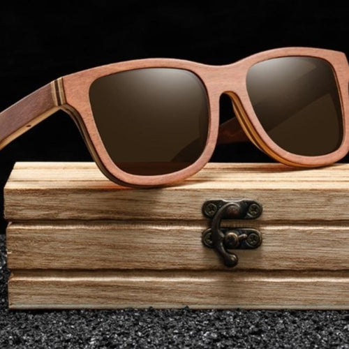 Men's Sunglasses Classic Frame Fishing Wooden Sun Glasses For Men With UV400