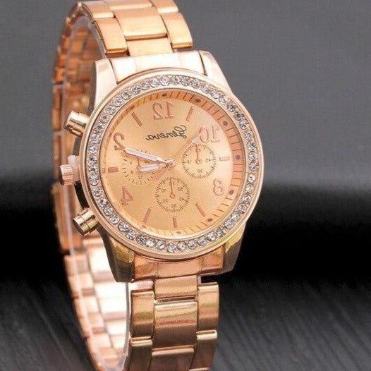 Watch Men Classic Luxury Ladies Watches Men Full Steel Crystal Relogio Feminino Reloj Mujer Wristwatch