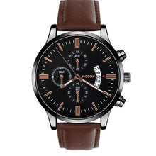 Load image into Gallery viewer, Watch Men Luxury Stainless Steel Quartz Watch Business Wristwatch Con correa de cuero