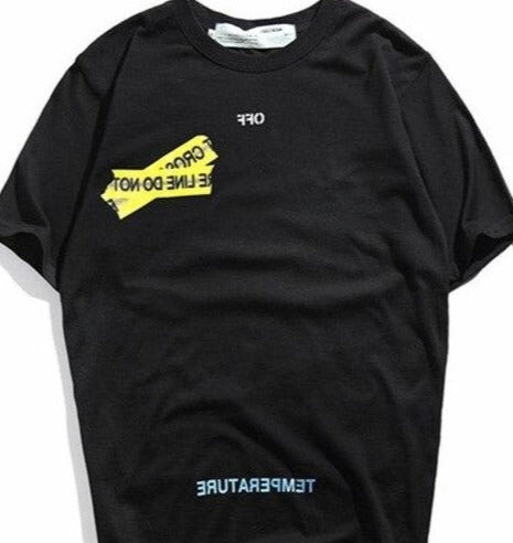 Mens T Shirts New 2021 Arrow Print Short Sleeve Off  T Shirts Summer Hip Hup Casual 100% Cotton Tees Streetwear