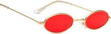 Load image into Gallery viewer, Small Frame Oval Sunglasses Men Brand Designer Vintage Fashion Metal Sun Glasses Female Black Red