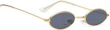 Load image into Gallery viewer, Small Frame Oval Sunglasses Men Brand Designer Vintage Fashion Metal Sun Glasses Female Black Red