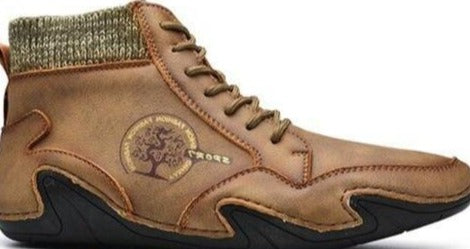 New Leather Men Winter Shoes Comfortable Mens Snow Boots Men Ankle Boots Plus Size 38-48