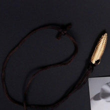 Load image into Gallery viewer, Fashion Mens Stainless Steel Bullet Shape Leather Pendant Necklace Gift Jewelry Wholesale