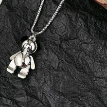 Load image into Gallery viewer, Fashion punk alloy necklace for men gothic style teddy baerr pendant sweater chain kpop men hp hop jewelry 2021 new