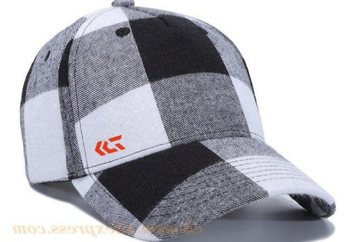 2020 New Fashion Plaid Cotton Baseball Cap Men Peach Snapback Hat Casual Adult Caps Streetwear Travel Hats