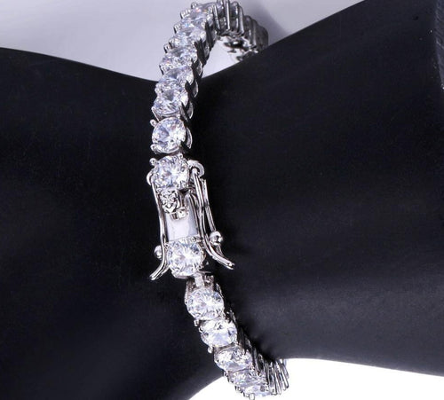 New 4mm Copper Plated Bracelet Iced Out Tennis Chain Explosive Jewelry